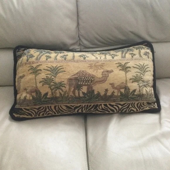 Borgata Tapestry Desert Scene Rectangular Lumbar Decorative Pillow - Picture 2 of 8
